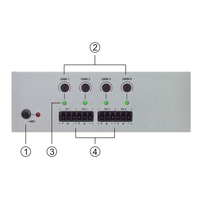 Boîtier d'interface audio Dante Thinuna DT-44BOX II 4 canaux, 4 entrées 4 sorties, audio réseau analogique avec alimentation fantôme 48V pour l'audio professionnel