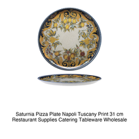 Plato para Pizza Napoli de 31 cm con Diseño Toscana Saturnia