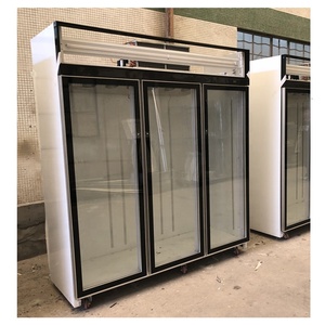 Thương Mại Thẳng Đứng Hiển Thị Tủ Lạnh <span class=keywords><strong>3</strong></span> Cửa Kính Siêu Thị Lạnh Uống Nước Giải Khát Showcase Tủ Lạnh Cho Cửa Hàng Tiện lợi - Product Image 2