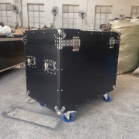 Flight case en aluminium sur mesure, noir, pour éclairage de scène, flight case pour tête mobile, tête simple, tête double, flight case pour spectacles