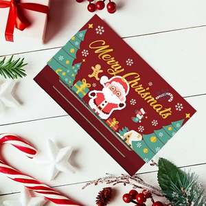 Sobre Rojo Plegable con Diseño de Santa Claus, Estampado en Caliente, Premium 2026, Personalizable, para Billetes de Dólar Estadounidense - Product Image 6