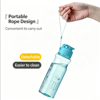 Bouteille d'eau portable à ouverture par pression pour sports de plein air - 550 ml, à boire directement, sans BPA, anti-fuite, qualité alimentaire, 70 g