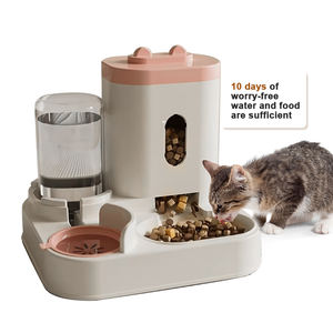 HUTUMI Factory Großhandel Automatische Tiernahrung Feeder Wassersp ender 2 in 1 Hund Katzen schalen Trinkbrunnen Fütterung <span class=keywords><strong>station</strong></span> - Product Image 1