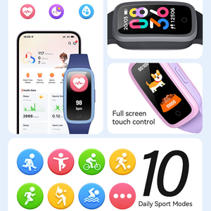 Montre connectée pour enfants avec bracelet en caoutchouc, écran AMOLED magnétique, étanche 3ATM, sans application/téléphone, moniteur de sommeil, podomètre - Product Image 5