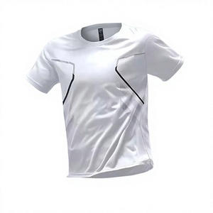 T-shirts de sport pour hommes, à séchage rapide, respirants, à manches courtes, col rond, pour entraînement actif en plein air, 100% coton canvas - Product Image 1