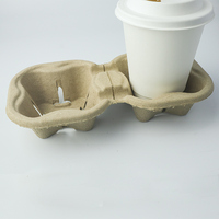 Support à 2 tasses détachable, plateau porte-boissons en pulpe moulée, support à 4 tasses à café pour les commerces à emporter, les bars à jus, les supermarchés