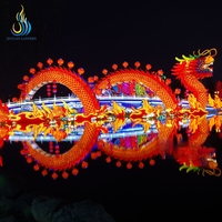 Sculpture de lanterne de dragon géant - Dragon lumineux pour festival chinois, défilés et décorations d'événements
