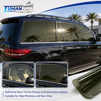 Película Reflectante para Ventanas de Automóviles Tuman, Estilo Metal Oscuro, con 15% VLT, 93% UVR, 74% IRR, Rechazo de Calor, para Concesionarios de Autos