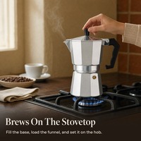 Cafetière Moka à valve unique pour cuisinière, en alliage d'aluminium, avec couvercle durable, 150 ml, 300 ml, 3 couleurs, corps octogonal