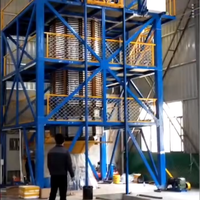 Ligne de production continue de mousse rebondissante triple cylindrique, machine à blocs de mousse rebondissante ronde assistée par la vapeur