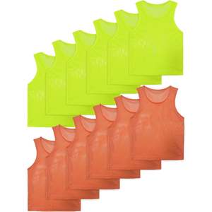 Chalecos de Entrenamiento Personalizados, Juego de 12/24, Ligeros, de Malla, para Niños, Jóvenes y Adultos, para Entrenamiento de Baloncesto y Fútbol - Product Image 4