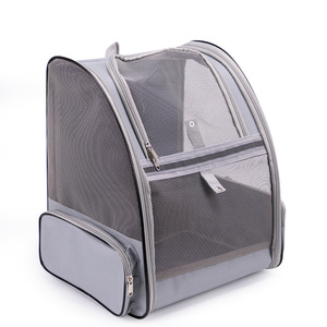 กระเป๋าเป้สะพายหลังสัตว์เลี้ยงพับได้สี่เหลี่ยมทันสมัยสำหรับสุนัขแมวตัวเล็กผ้าอ๊อกซ์ฟอร์ดพร้อมซิปปิดระบายอากาศออกแบบสำหรับนอกสถานที่ - Product Image 6