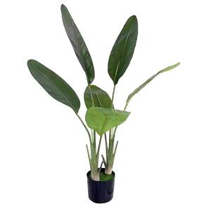 Plante artificielle verte de haute qualité, oiseau de paradis en plastique, queue lâche, arbre du voyageur, décoration de salon, planté - Product Image 6