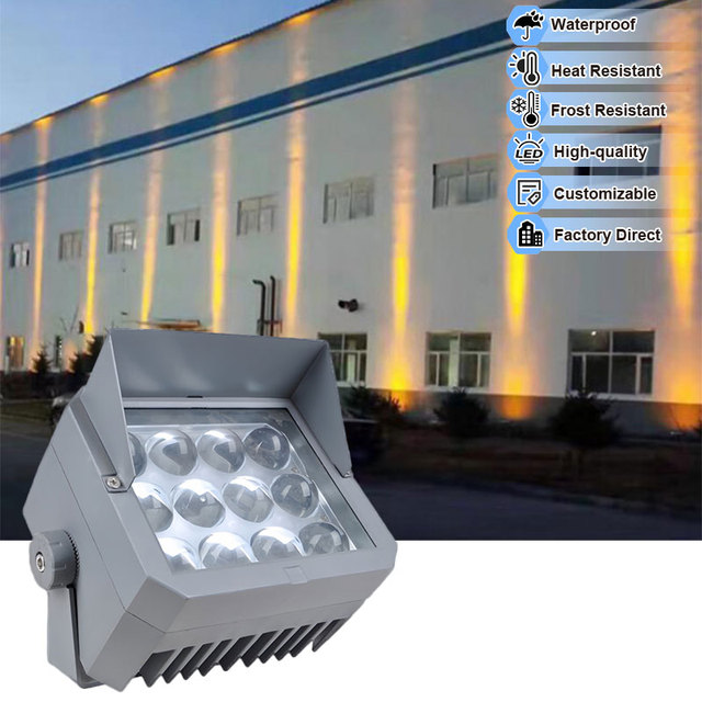 Narrow Beam Aluminum LED Spot Lights for Wall Facade Lighting 36W AC 85-265V Waterproof IP65 5-10 Beam Angle CRI 80 High Bright