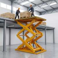Table élévatrice à ciseaux hydraulique électrique portable CE, capacité 1 tonne, hauteur maximale 10 m, dimensions personnalisables