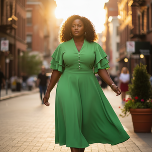 <span class=keywords><strong>Robe</strong></span> décontractée élégante <span class=keywords><strong>en</strong></span> <span class=keywords><strong>maille</strong></span> avec nœud pour femme africaine, grande taille, nouvelle collection 2026, vente <span class=keywords><strong>en</strong></span> gros - Product Image 4