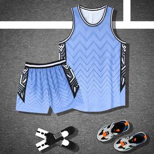 Ensemble de maillots de basket sans manches personnalisés, simple couche, 100 % polyester, séchage rapide, respirant, pour hommes et jeunes, uniforme de sport d'équipe vierge - Product Image 3