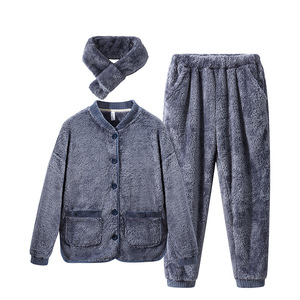 Pijamas de Terciopelo Coral Suave Japonés, Pijamas para Parejas, Ropa de Dormir a la Moda - Product Image 1