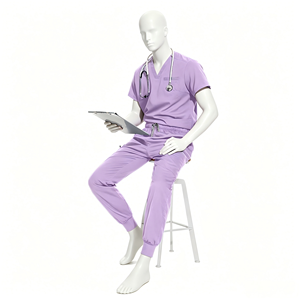 Nuevo Conjunto de Uniforme Quirúrgico Elástico con Cuello en V para Médico y Enfermera - Product Image 6