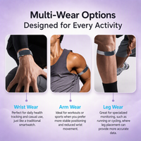Pulsera Inteligente sin Pantalla con ECG+HRV, Resistente al Agua IP68, Análisis de Salud con IA, SDK Abierto, Monitor de Frecuencia Cardíaca, para ODM