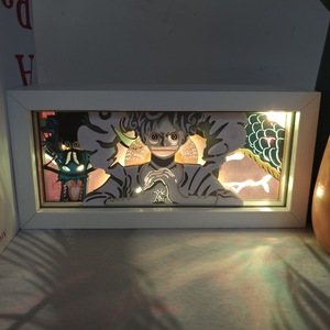 Boîte à lumière 3D tendance en papier découpé, lampe <span class=keywords><strong>de</strong></span> nuit LED à 16 couleurs changeantes pour <span class=keywords><strong>la</strong></span> décoration <span class=keywords><strong>de</strong></span> chambre d'anime - Product Image 1