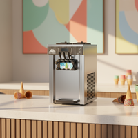 Máquina automática de helado suave de acero inoxidable de un solo cabezal, repuestos en francés para máquina de helado