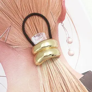 Individuelles Vintage U-förmiges Metall-Elastisches Haarband retro elegante Damen-Haarband Gummiband Haarzubehör