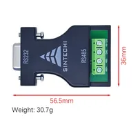 Mini adaptateur convertisseur série RS232 femelle vers RS485 avec bloc de bornes à 4 broches pour la transmission de données