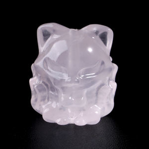 Venta al por mayor de piedras preciosas a granel cristal cuarzo rosa zorro diseñador encantos pulsera encantos tallado para pulsera fabricación de joyas DIY - Product Image 4