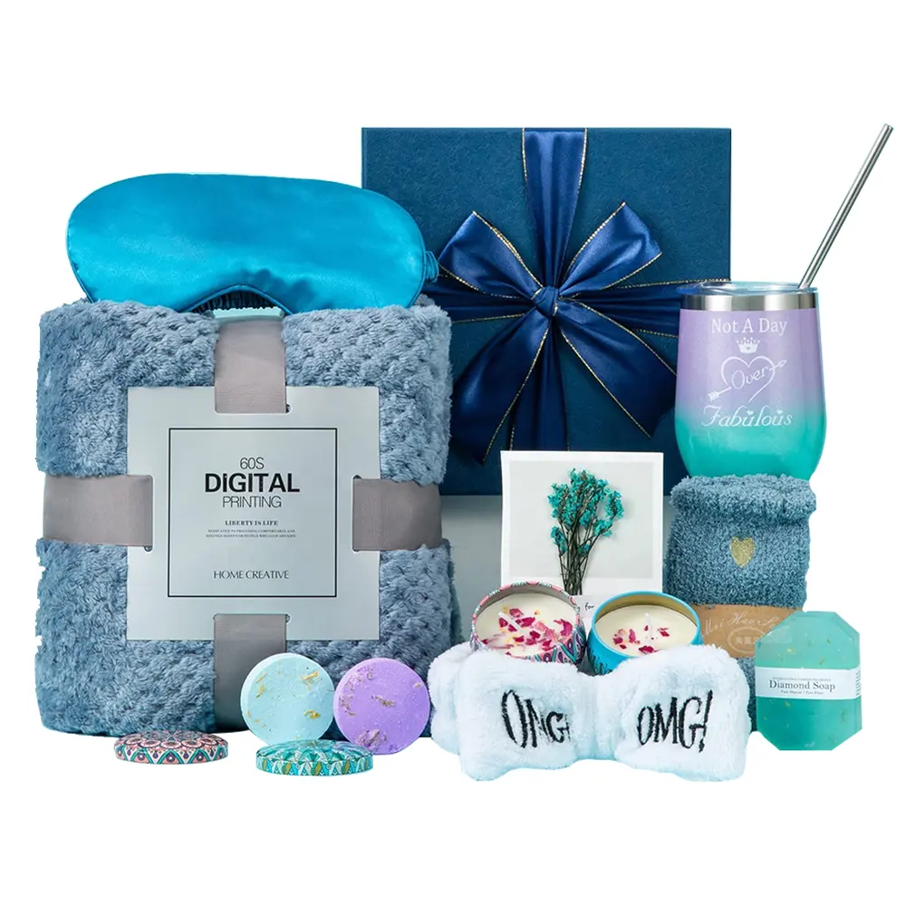 Relaxation Gift Tumbler Encouragement Basket Box get well soon gifts for women Spa Self Care SetPopular souvenir gift items set