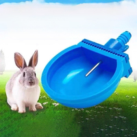 Abreuvoir automatique pour lapins Leader LZRD-01 bleu avec débit de 0,3 à 0,8 L/min pour lapins, chiens et chats - Nouveau plastique