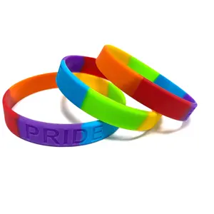 Pulseira de silicone para crianças e adultos, pulseira de borracha macia luminosa com logotipo personalizado em branco, cor arco-íris, pulseira de silicone em promoção