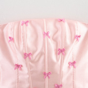 Nuevo Conjunto de 2 Piezas para Mujer, Falda Corta con Espalda Descubierta, Diseño de Espina de Pescado y Lazo, a la Moda - Product Image 6