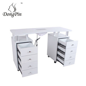 Table de manucure DongPin 3425 avec tiroirs de rangement pour salon de manucure et usage au bureau - Product Image 1