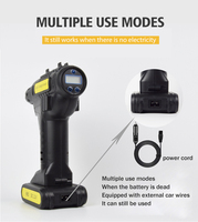 Compresseur d'air portable sans fil pour voiture à affichage numérique Gonfleur de pneu portable sans fil avec lumière LED