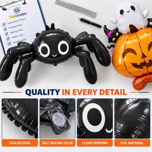 Set <span class=keywords><strong>di</strong></span> <span class=keywords><strong>Palloncini</strong></span> Decorativi Lucidi per Halloween a Tema Cartone Animato: Lettere, Fantasmi, Scheletri, Zucche e Ragni per Decorazioni Transfrontaliere - Product Image 5