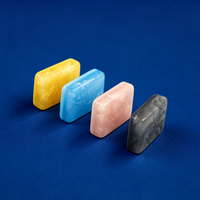 Tuiles de Mahjong Américain en Résine Coulée Effet Nacre, Blocs de Jeu Durables à Texture Marbre