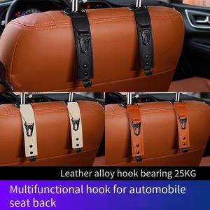 Hot Selling Multifunctional <strong>Car</strong> Seat Back <strong>Hook</strong> Leather Metal Interior Storage and Storage <strong>Car</strong> <strong>Hook</strong> - Product Image 2
