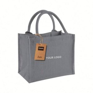 Bolsa de Regalo de Yute Natural Grande y Pequeña con Diseño Personalizado Impreso al por Mayor - Product Image 4