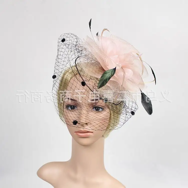2401 erxi nuova palla da sposa diara Photo Boutique accessori per capelli Top Hat pin fiore