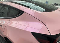 Film de protection de carrosserie de voiture de qualité supérieure en PET, couleur pêche rêve, luxe, changeant de couleur, anti-UV, anti-rayures, protection de la vie privée, teinté