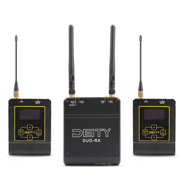 Deity Connect DUO-RX Professional Wireless Lavalier Microphone Kit 2.4 GHZ Camera Receiver SMA Condenser MIC for Record Studi