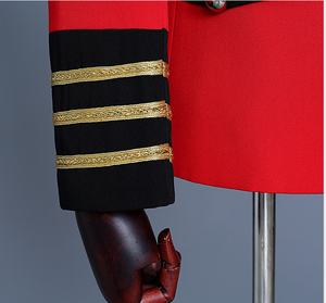 Custom Jacquard Blue Collar Tuxedo el maestro de ceremonias tomar en traje de dos piezas - Product Image 5