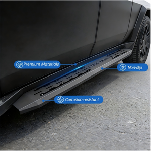 Estribos Laterales Estilo Táctico para Cybertruck con Detalles Rojos - Product Image 4