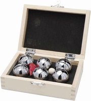 Jeu de boules de pétanque de jardin 6 boules de pétanque argentées Chrome 6 Pcs Metal Petanque Set