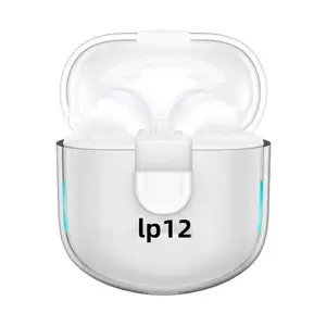 Thinkp Earphone nirkabel Lp12 Pro Tws Hifi Stereo tipe C, kabel isi daya Rapide Gaming lari olahraga Deporte Auriculares LED