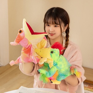Marioneta de Mano de Dinosaurio Jurásico de Peluche Súper Suave con Boca Móvil, Muñeco de Algodón PP, Accesorio para Actuaciones en Jardín de Niños - Product Image 4