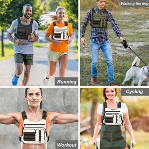 Outdoor Chest Bag for <b>Men</b> Lightweight Running <b>Vest</b> with Water Bottle Pocket EDC Chest Pack for Hiking Cycling - Product Image 4