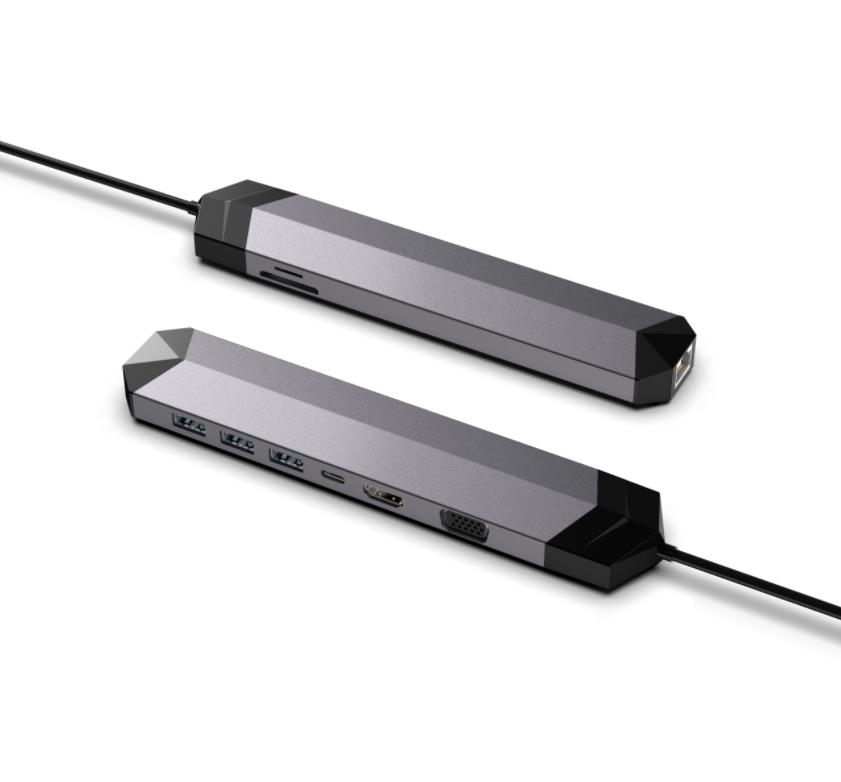 OEM 9 в 1 USB Type-c док-адаптер с 4K USB 3,0 для Macbook , iPad Pro, Mac mini Адаптер hub