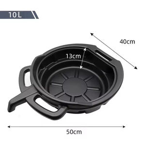 Bac de vidange d'huile |   Plastique noir anti-éclaboussures |   Bac de récupération d'huile moteur en plastique épaissi pour réparation automobile - Product Image 4